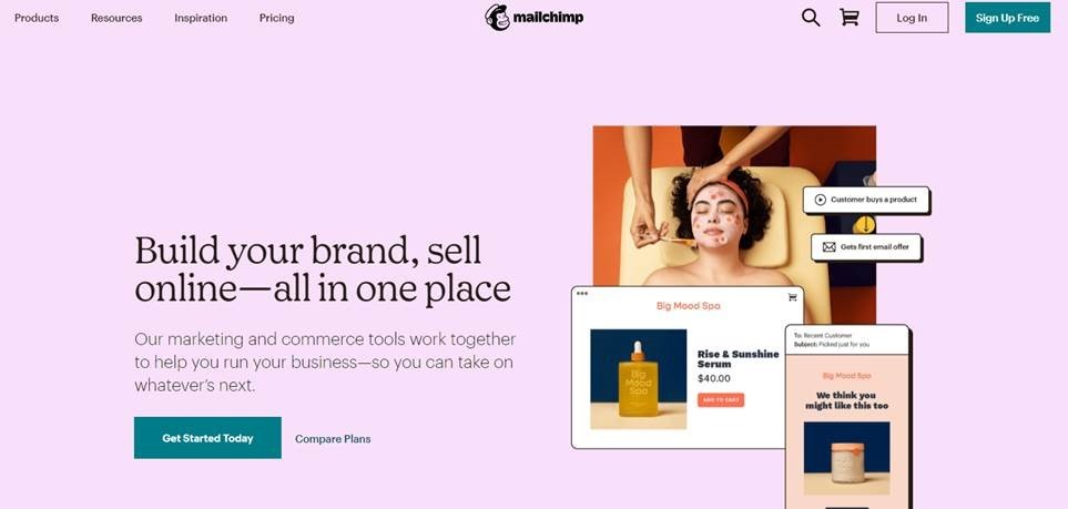The online marketing & commerce tools by Mailchimp helps to build your brand and selling stuff online in one place