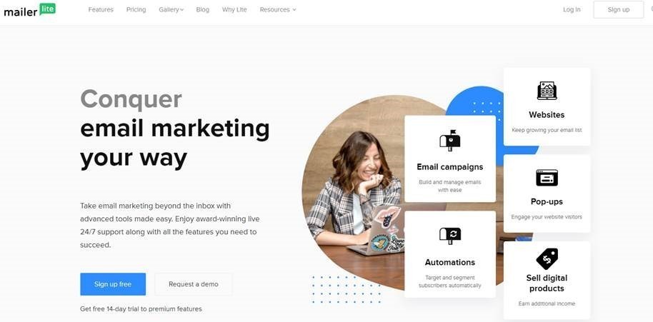 Conquer email marketing your way with advanced & award-winning tools from MailerLite with features that you need to succeed