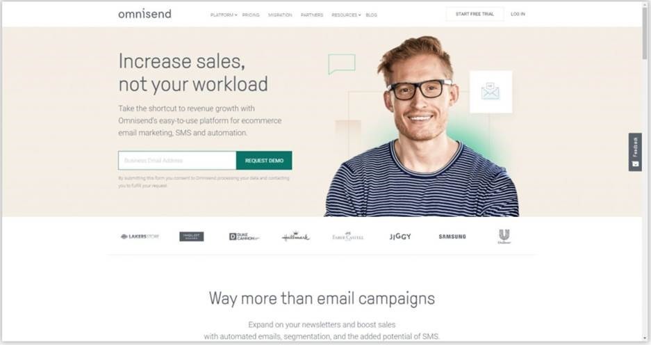 Omnisend is an all-in-one email automation platform for eCommerce email marketing, SMS automation; used to optimize growth