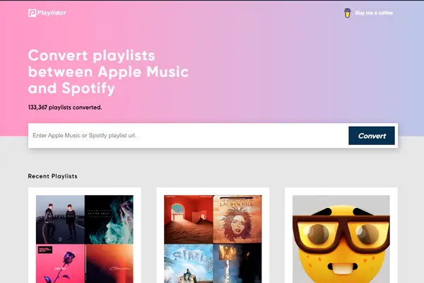 Playlistor to transfer spotify music to apple music 