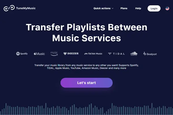 Tune My Music to transfer spotify music to apple music 