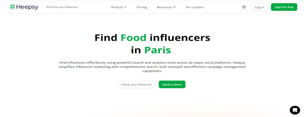 Heepsy's influencer marketing platform helps brands discover and analyze influencers for effective campaigns.