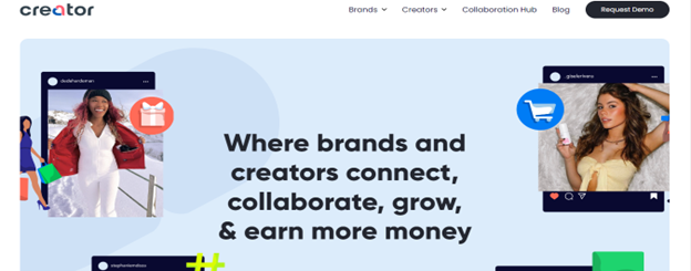 Creator.co's influencer marketing platform connects brands with a diverse range of influencers, streamlining campaign launches and collaborations.