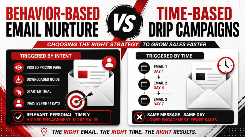 Behavior-Based Email Nurture vs Time-Based Drip Campaigns